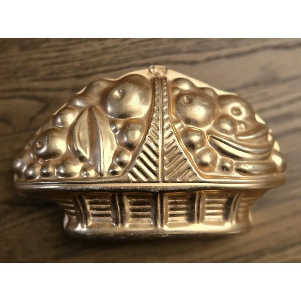 Vintage Mirro Copper Tone Mold Set Fruit‎ Design 3 Piece *Made USA Cottagecore